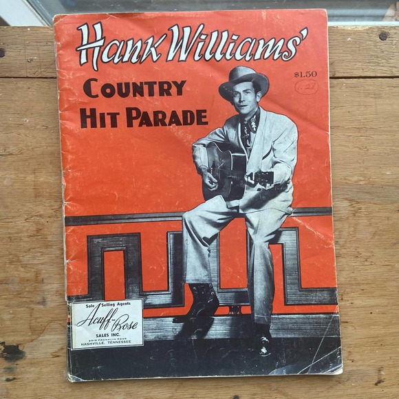 Hank Williams' Country Hit Parade 1950 Vintage Song Music Piano Guitar Vocal - Picture 1 of 3
